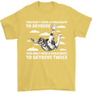You a Parachute to Skydive Twice Skydiving Mens T-Shirt Cotton Gildan Yellow
