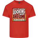 You're Looking at an Awesome Archer Mens Cotton T-Shirt Tee Top Red