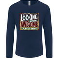 You're Looking at an Awesome Archer Mens Long Sleeve T-Shirt Navy Blue