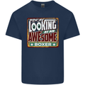 You're Looking at an Awesome Boxer Boxing Mens Cotton T-Shirt Tee Top Navy Blue