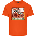 You're Looking at an Awesome Boxer Boxing Mens Cotton T-Shirt Tee Top Orange