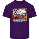 You're Looking at an Awesome Boxer Boxing Mens Cotton T-Shirt Tee Top Purple