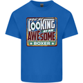 You're Looking at an Awesome Boxer Boxing Mens Cotton T-Shirt Tee Top Royal Blue