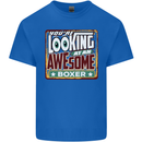 You're Looking at an Awesome Boxer Boxing Mens Cotton T-Shirt Tee Top Royal Blue