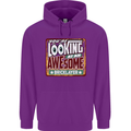 You're Looking at an Awesome Bricklayer Mens 80% Cotton Hoodie Purple