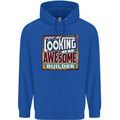 You're Looking at an Awesome Builder Mens 80% Cotton Hoodie Royal Blue