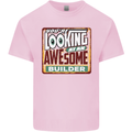 You're Looking at an Awesome Builder Mens Cotton T-Shirt Tee Top Light Pink
