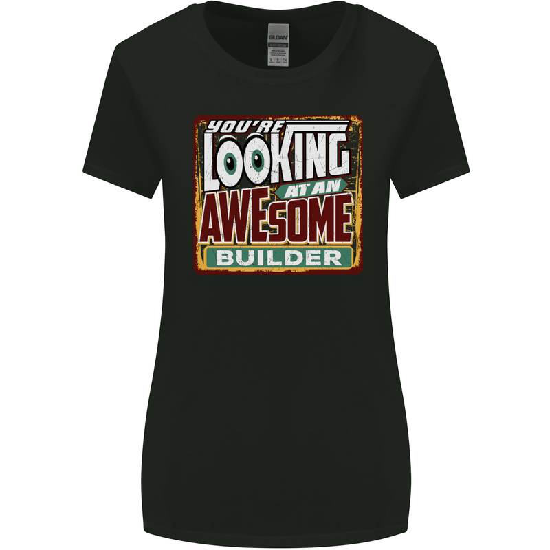 You're Looking at an Awesome Builder Womens Wider Cut T-Shirt Black