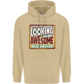 You're Looking at an Awesome Bus Driver Mens 80% Cotton Hoodie Sand