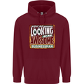 You're Looking at an Awesome Businessman Mens 80% Cotton Hoodie Maroon