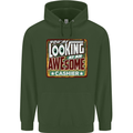 You're Looking at an Awesome Cashier Mens 80% Cotton Hoodie Forest Green