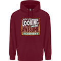 You're Looking at an Awesome Cashier Mens 80% Cotton Hoodie Maroon