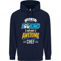 You're Looking at an Awesome Chef Mens 80% Cotton Hoodie Navy Blue