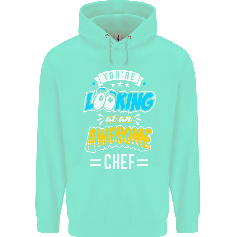 You're Looking at an Awesome Chef Mens 80% Cotton Hoodie Peppermint