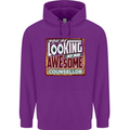 You're Looking at an Awesome Counsellor Mens 80% Cotton Hoodie Purple