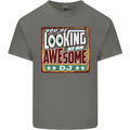 You're Looking at an Awesome DJ Mens Cotton T-Shirt Tee Top Charcoal