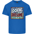 You're Looking at an Awesome DJ Mens Cotton T-Shirt Tee Top Royal Blue