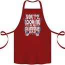 You're Looking at an Awesome Dad Cotton Apron 100% Organic Maroon
