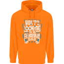 You're Looking at an Awesome Dad Mens 80% Cotton Hoodie Orange