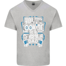 You're Looking at an Awesome Dad Mens V-Neck Cotton T-Shirt Sports Grey