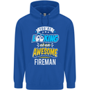You're Looking at an Awesome Fireman Mens 80% Cotton Hoodie Royal Blue
