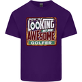 You're Looking at an Awesome Golfer Mens Cotton T-Shirt Tee Top Purple