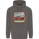 You're Looking at an Awesome Husband Mens 80% Cotton Hoodie Charcoal