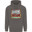You're Looking at an Awesome IT Technician Mens 80% Cotton Hoodie Charcoal