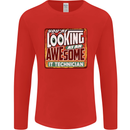 You're Looking at an Awesome IT Technician Mens Long Sleeve T-Shirt Red