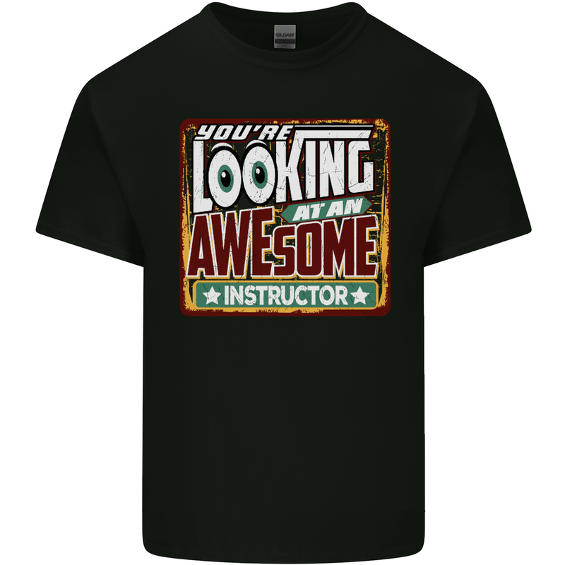 You're Looking at an Awesome Instructor Mens Cotton T-Shirt Tee Top Black