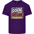You're Looking at an Awesome Instructor Mens Cotton T-Shirt Tee Top Purple