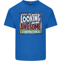 You're Looking at an Awesome Instructor Mens Cotton T-Shirt Tee Top Royal Blue