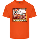 You're Looking at an Awesome Papa Mens Cotton T-Shirt Tee Top Orange