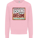 You're Looking at an Awesome Paralegal Mens Sweatshirt Jumper Light Pink