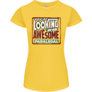 You're Looking at an Awesome Paralegal Womens Petite Cut T-Shirt Yellow