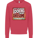 You're Looking at an Awesome Priest Mens Sweatshirt Jumper Heliconia