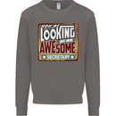 You're Looking at an Awesome Secretary Mens Sweatshirt Jumper Charcoal