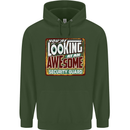 You're Looking at an Awesome Security Guard Mens 80% Cotton Hoodie Forest Green
