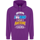 You're Looking at an Awesome Teacher Mens 80% Cotton Hoodie Purple