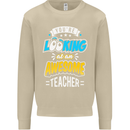 You're Looking at an Awesome Teacher Mens Sweatshirt Jumper Sand