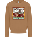 You're Looking at an Awesome Traffic Warden Mens Sweatshirt Jumper Caramel Latte