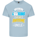 You're Looking at an Awesome Uncle Mens Cotton T-Shirt Tee Top Light Blue