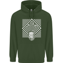 Zebra LSD Magic Mushrooms Hallucinogenic Childrens Kids Hoodie Forest Green