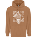Zebra LSD Magic Mushrooms Hallucinogenic Mens 80% Cotton Hoodie Caramel Latte