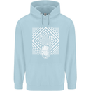 Zebra LSD Magic Mushrooms Hallucinogenic Mens 80% Cotton Hoodie Light Blue