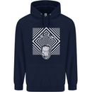 Zebra LSD Magic Mushrooms Hallucinogenic Mens 80% Cotton Hoodie Navy Blue