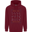 Zodiac Sign Constellations Childrens Kids Hoodie Maroon