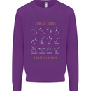Zodiac Sign Constellations Mens Sweatshirt Jumper Purple
