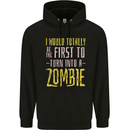 Zombie Apocalypse Funny Halloween Quote Childrens Kids Hoodie Black