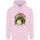 Zombie Cat Drummer Childrens Kids Hoodie Light Pink
